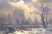 Albert Bierstadt Yosemite Winter Scene Sweden oil painting reproduction